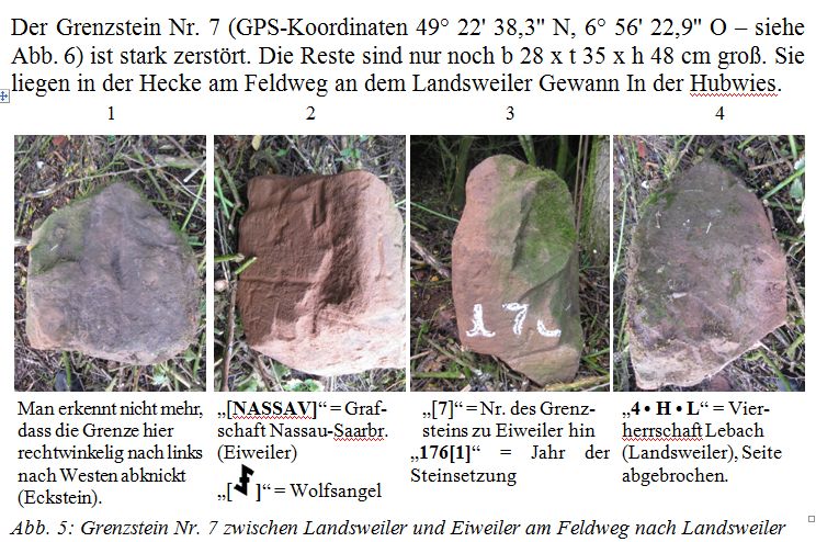 Grenzstein Nr. 7 Bruchstck